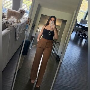 Wide-Leg High-Rise Maison d’Amélie Paris Trousers